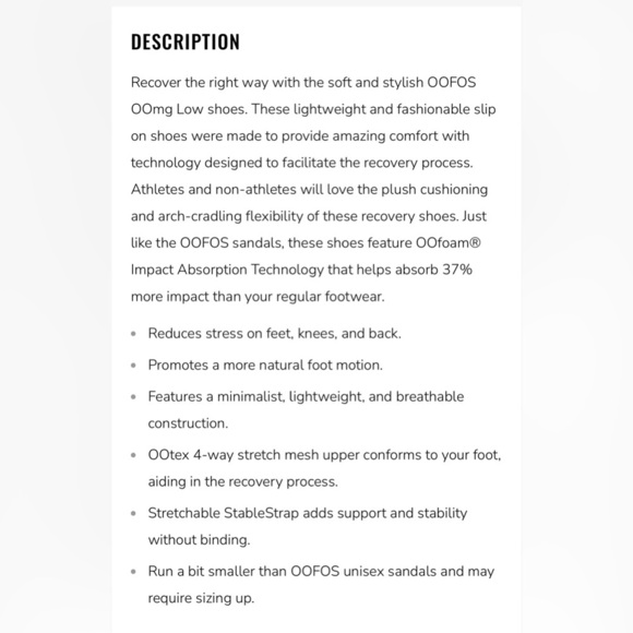 OOFOS 00mg Low Women’s White Slip-On Sneakers, Cushioned Comfort, 8.5 - Picture 16 of 16